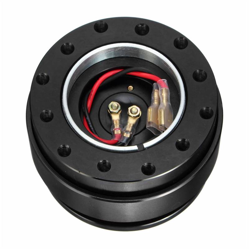 MEXWLOP Aluminium 6 Loch Universal Auto Auto Quick Release Lenkrad Snap Off Hub Adapter Boss Kit Auto-Lenkradnabe(Black) von MEXWLOP