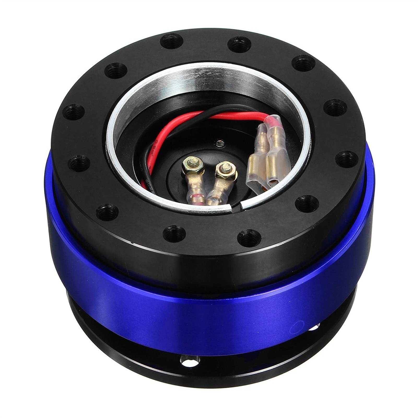 MEXWLOP Aluminium 6 Loch Universal Auto Auto Quick Release Lenkrad Snap Off Hub Adapter Boss Kit Auto-Lenkradnabe(Blue) von MEXWLOP