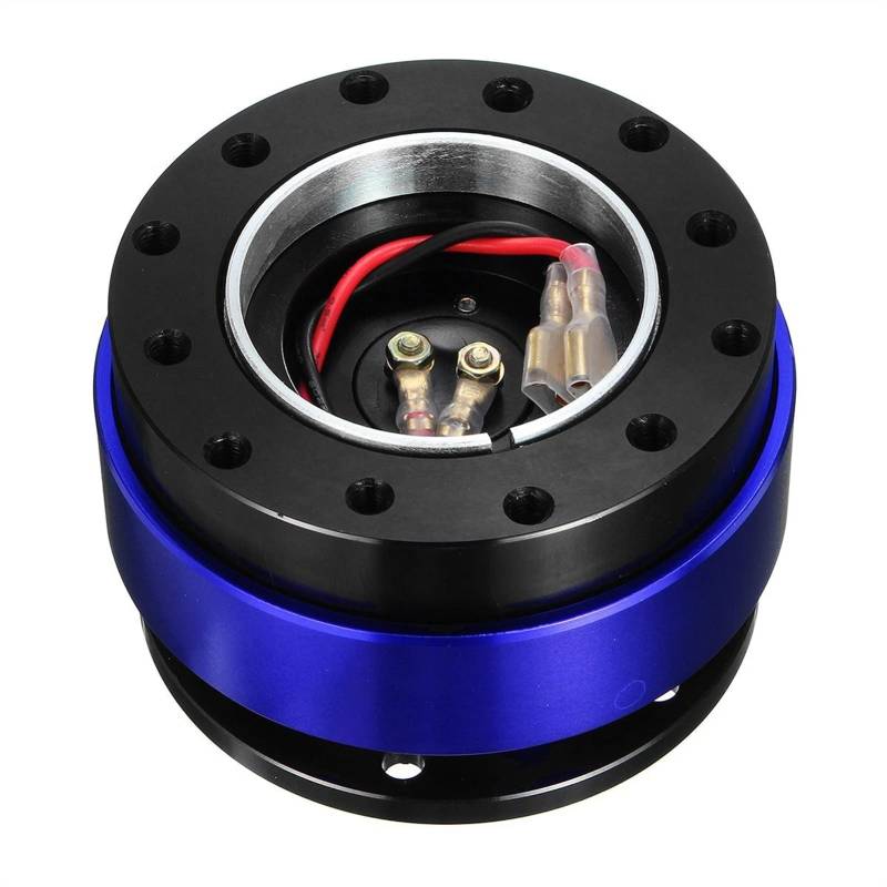 MEXWLOP Aluminium 6 Loch Universal Auto Auto Quick Release Lenkrad Snap Off Hub Adapter Boss Kit Auto-Lenkradnabe(Blue) von MEXWLOP