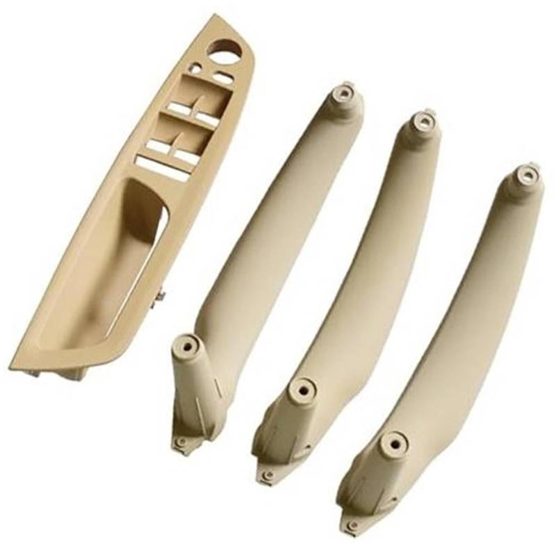 MEXWLOP Auto Grau Beige Schwarz Armlehne Auto Links Rechts Innentürgriff Innenverkleidung Pull Trim Abdeckung, for, E70 E71 X5 X6 51416969405 Autotür-Zuziehgriff(Beige-4pcs) von MEXWLOP