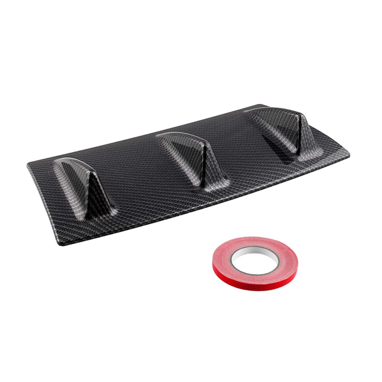 MEXWLOP Auto Heckspoilerlippe Diffusor 3-7 Fin Style Auto Heckspoilerlippe Splitter Auto-Styling Carbon Fiber Top Autospoilerverkleidung(Carbon Fiber 3 Fin) von MEXWLOP