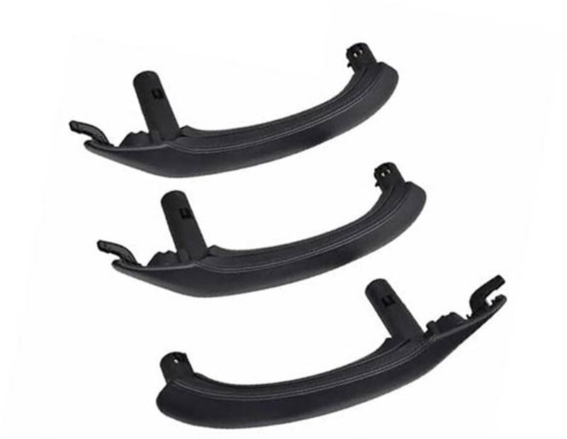 MEXWLOP Auto Links Rechts Innen Leder Außenabdeckung Verkleidung Türgriff Innentürverkleidung Griff Zugverkleidung Abdeckung, for, X3 X4 F25 F26 51417248502 Autotür-Zuziehgriff(RHD Black 3pcs) von MEXWLOP