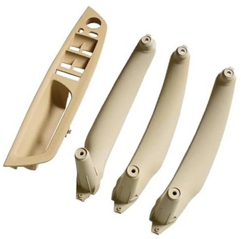MEXWLOP Beige Schwarz Armlehne Auto Links Vorne Fahrersitz LHD Innentürgriff Innenverkleidung Pull Trim Cover, for, E70 E71 X5 X6 51416969406 Autotür-Zuziehgriff(Beige-4pcs) von MEXWLOP
