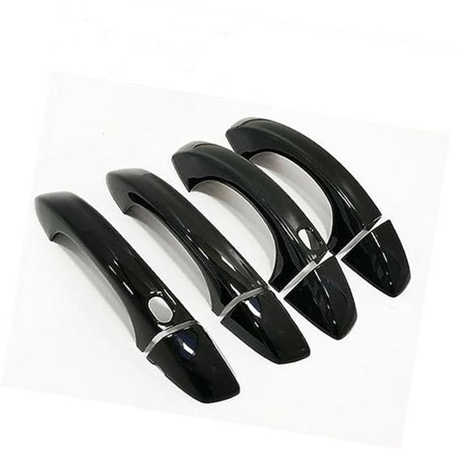 MEXWLOP Chrom-Autotürgriffabdeckung, for VW, for Golf, 6 MK6, for Skoda, for Superb 2009–2013 Türgriffabdeckung aus Kohlefaser(Black 2 Buttons) von MEXWLOP