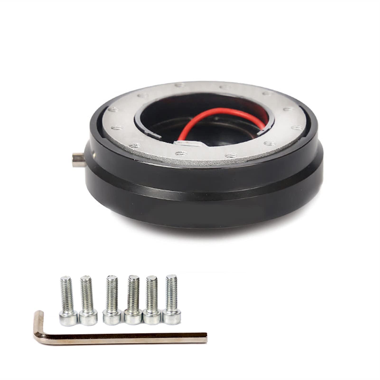 MEXWLOP Dünne Version Lenkrad Schnellspanner Nabenadapter Snap Off Boss Kit Auto-Lenkradnabe(Black) von MEXWLOP