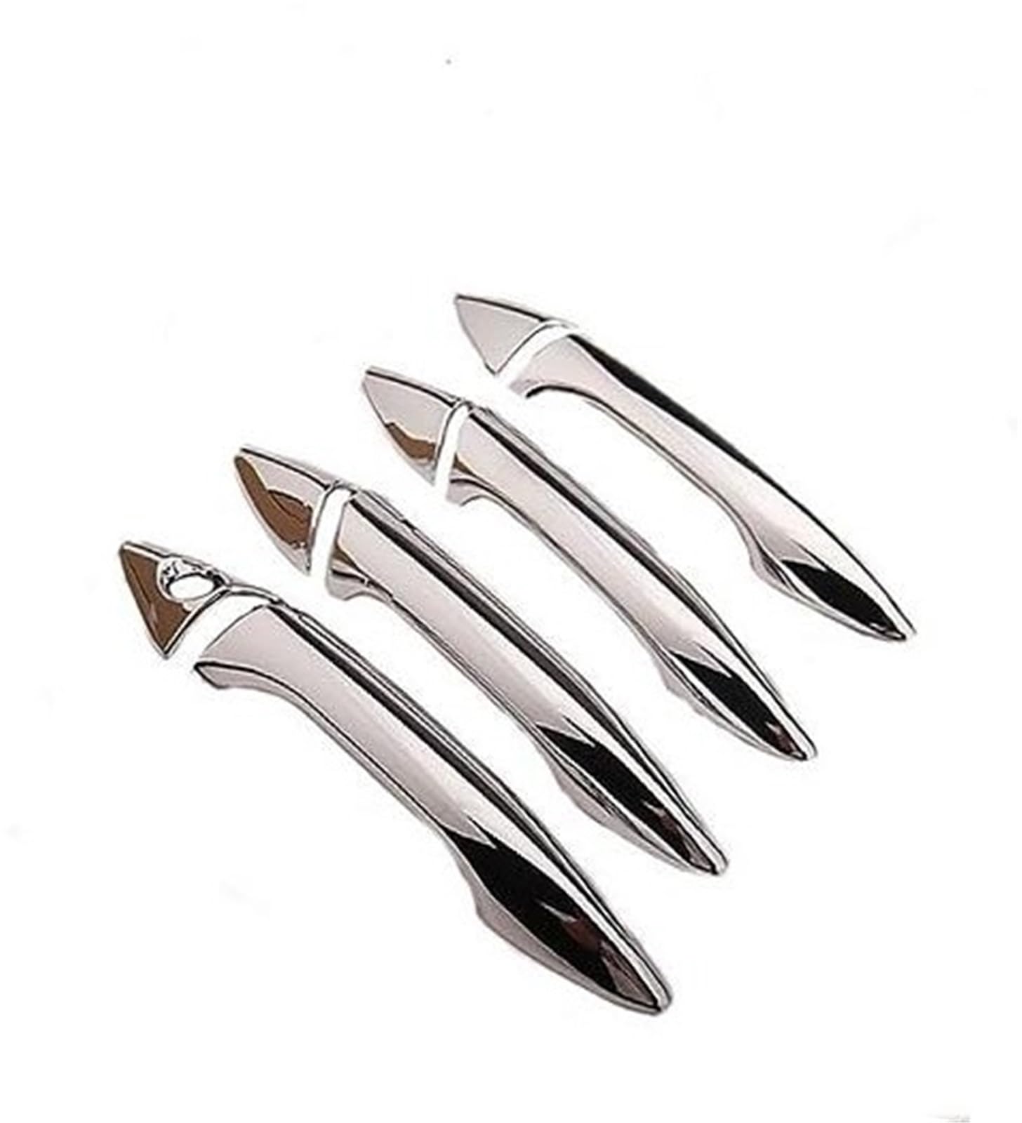 MEXWLOP Glänzende Chrom-Aufkleber for Autotürgriffabdeckungen, for Hyundai, I30 2012 2013 2014 2015 2016 Türgriffabdeckung aus Kohlefaser(Silver No Buttons) von MEXWLOP