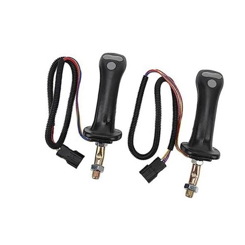 MEXWLOP Joystick-Hebel for Bagger, 2 Stück, 3-Tasten-Joystickgriffe for Bagger, 6-polig, Schwarze Aluminiumlegierung, kompatibel mit DH DX150 215 225 300 370 9C Joystick zur Baggersteuerung von MEXWLOP