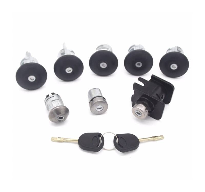 MEXWLOP KOMPLETTES Schloss-Set ZÜNDSCHALTER Links RECHTS TÜRSCHLOSS STAMMSCHLOSS, for Ford, Transit Connect MK6 2000-2006 YC15V22050YG 4119503 von MEXWLOP