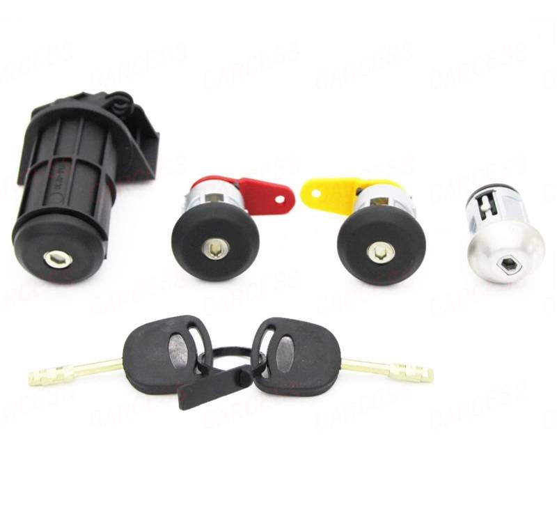 MEXWLOP KOMPLETTES TÜRSCHLOSS-Set, 2 SCHLÜSSEL, KOMPLETTES Set, for Ford, for Fiesta, 1989-2002 von MEXWLOP