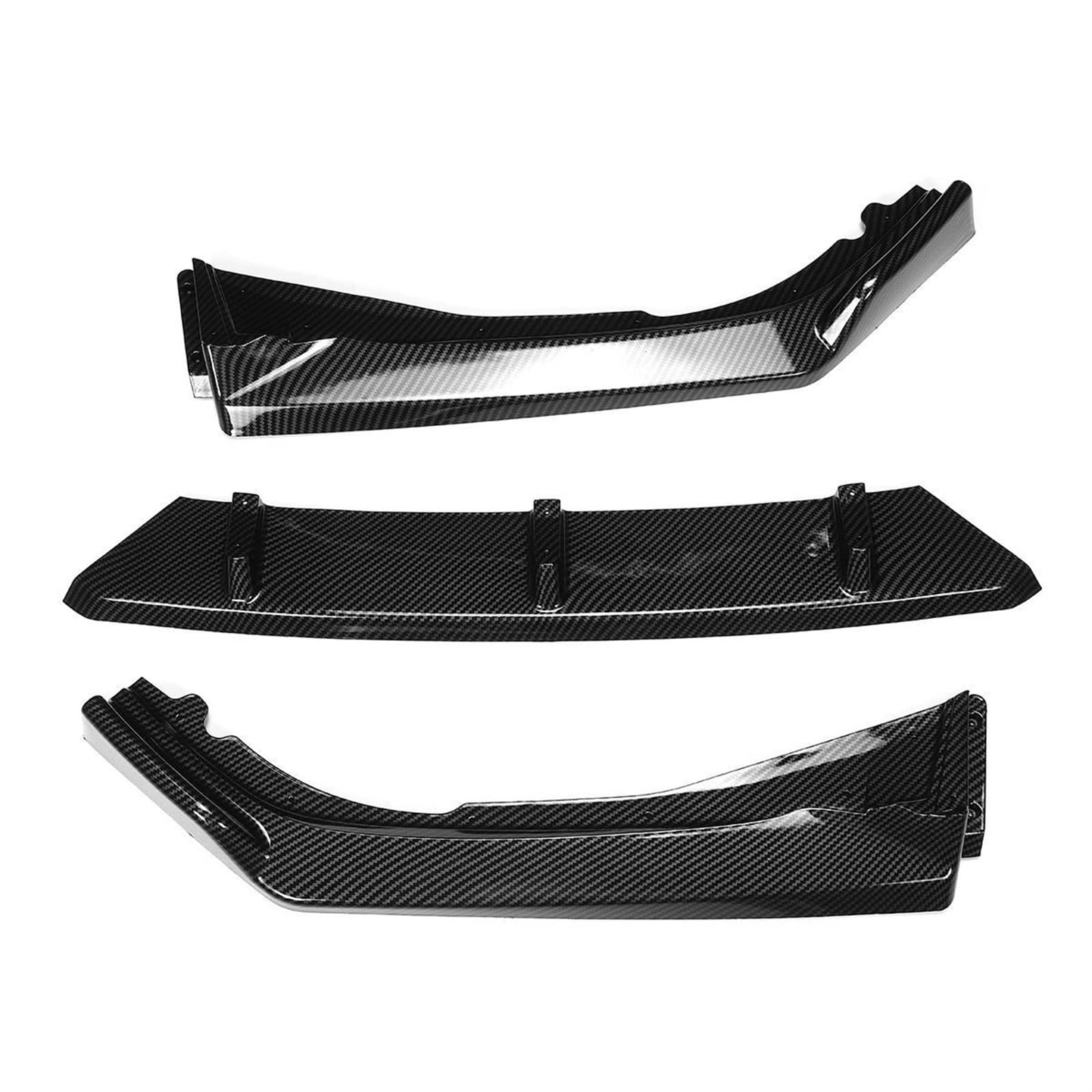 MEXWLOP Kohlefaser-Look/Schwarz, 3 Stück, Auto-Frontstoßstangen-Lippensplitter, Lippendiffusor, Spoiler-Schutzabdeckung, for Accord, 2018–2019 Frontstoßstangenlippe(Carbon Fiber Look) von MEXWLOP