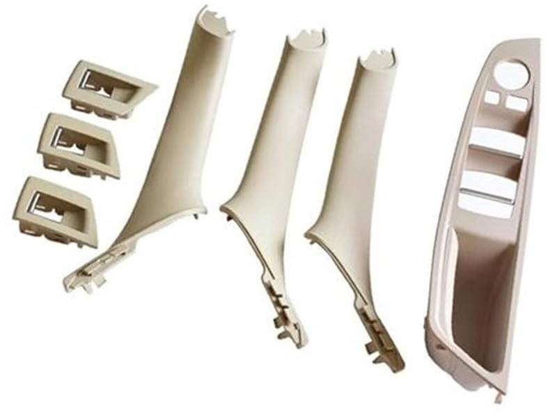 MEXWLOP Kohlefaser RHD Auto-Innentürgriff, for, 5er F10 F11 520d 525d 530d 535i Innenverkleidung Pull Trim Cover Autotür-Zuziehgriff(Oyster-7Pcs-RHD) von MEXWLOP