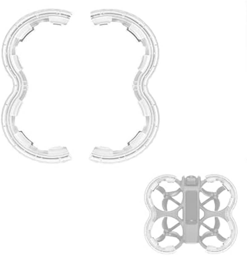 MEXWLOP Kompatibel mit Drohnen-Propellerschutzabdeckungen for DJI, 2 Kratzfeste und kollisionssichere transparente TPU-Propellerblätter, Stoßstangenring-Zubehör Propellerschutz von MEXWLOP