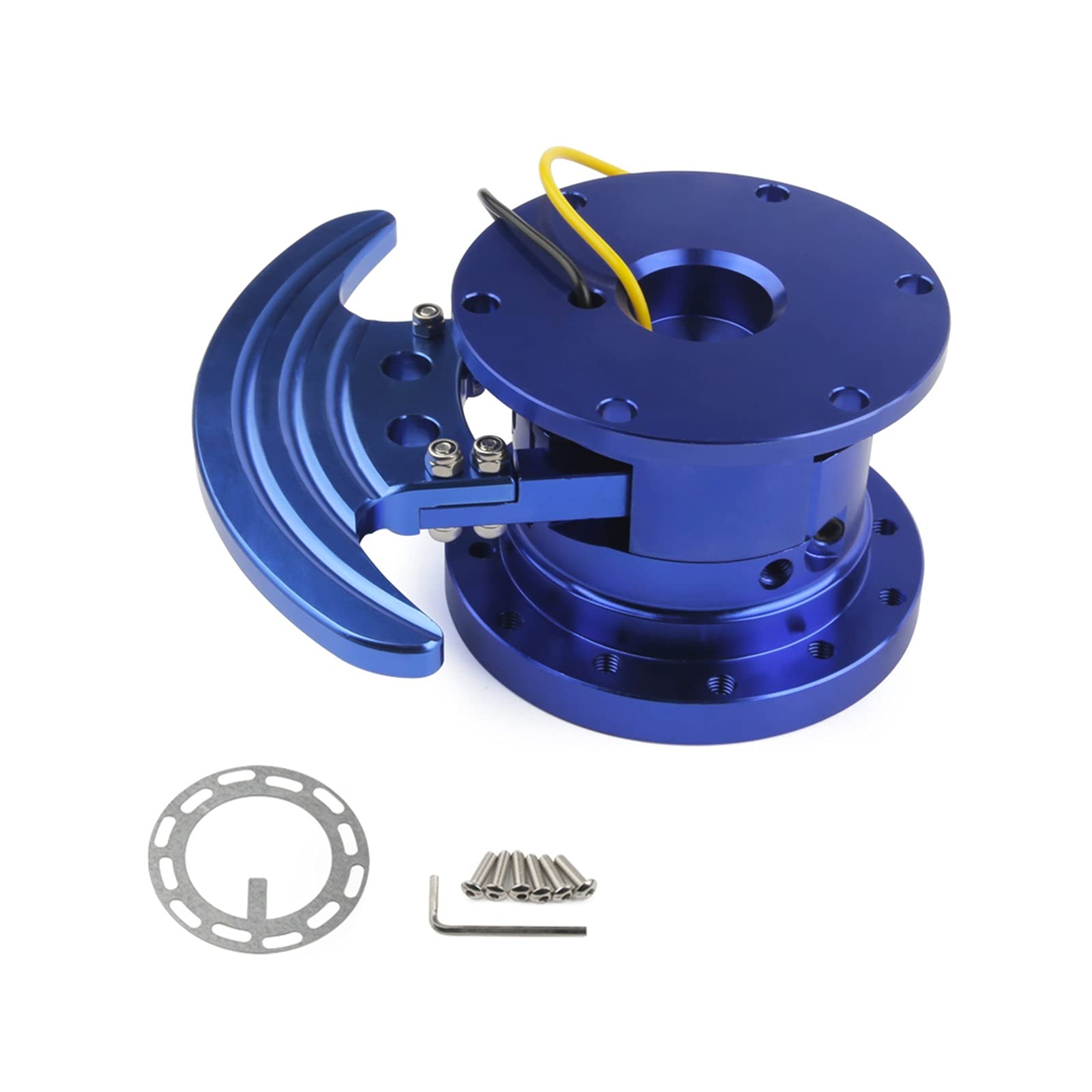 MEXWLOP Lenkrad Schnell Hohe Tilt Racing Release Hub Kit Adapter Körper Abnehmbare Snap Off Boss Kit Auto-Lenkradnabe(Blue) von MEXWLOP