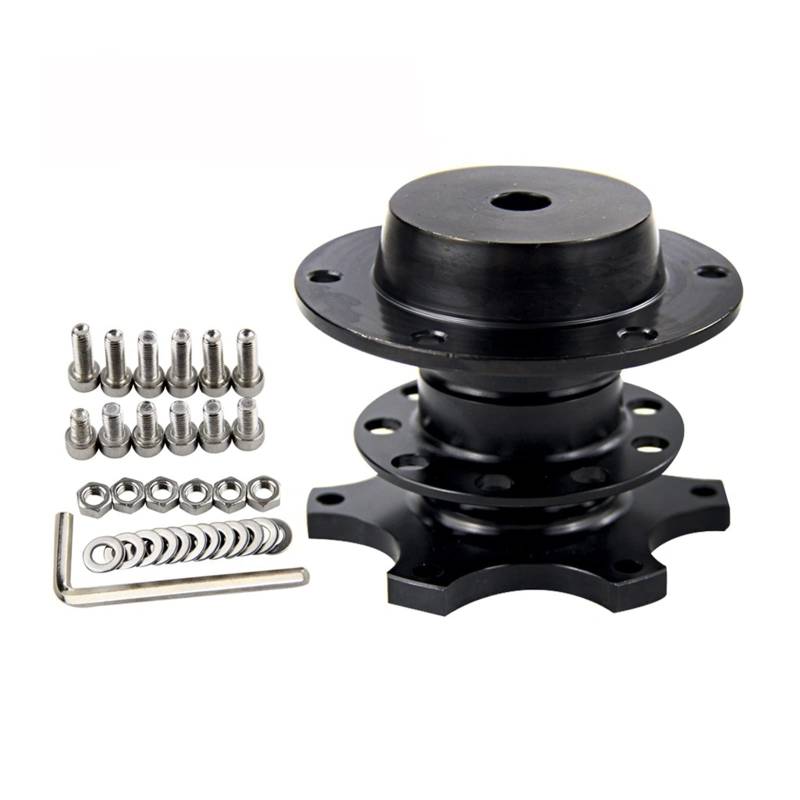 MEXWLOP Lenkrad-Schnellspanner, Snap-Off-Nabenadapter, Lenkradnaben-Boss-Kit Auto-Lenkradnabe(Black) von MEXWLOP