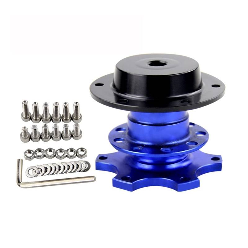 MEXWLOP Lenkrad-Schnellspanner, Snap-Off-Nabenadapter, Lenkradnaben-Boss-Kit Auto-Lenkradnabe(Blue) von MEXWLOP