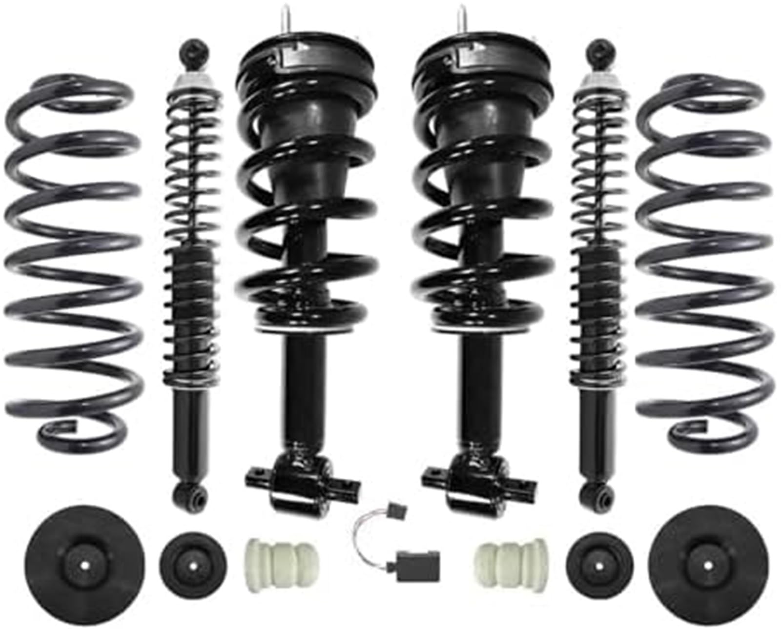 MEXWLOP Luftfederung vorne, komplette Federbeine, hintere Stoßdämpfer mit Hilfsfedern, Umrüstsatz, kompatibel mit 2007–2014, for GMC Yukon XL 1500 Staubmanschetten für Luftfederung MEXWLOP Luftfederung vorne, komplette Federbeine, hintere Stoßdämpfer mit Hilfsfedern, Umrüstsatz, kompatibel mit 2007–2014, for GMC Yukon XL 1500 Staubmanschetten für Luftfederung von MEXWLOP