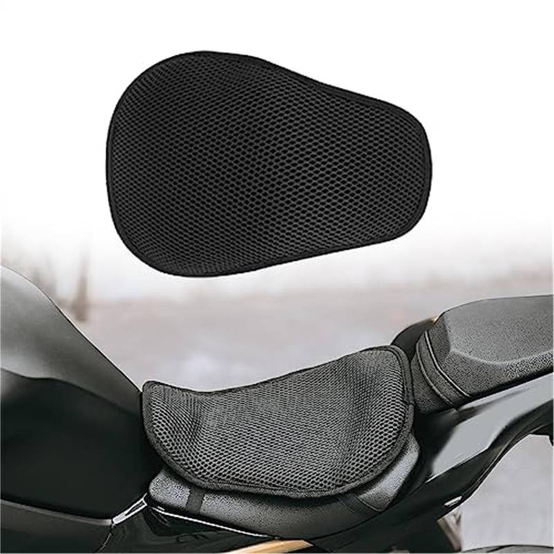 MEXWLOP Motorrad, for Sitz, Kissen 3D Stoßdämpfung, for Sitz, Abdeckung Wärmedämmung, for FJ-09 VStar 1300 Deluxe VStar 950 Cruiser Zubehör Motorrad-Sitzbezug(Black XL) von MEXWLOP