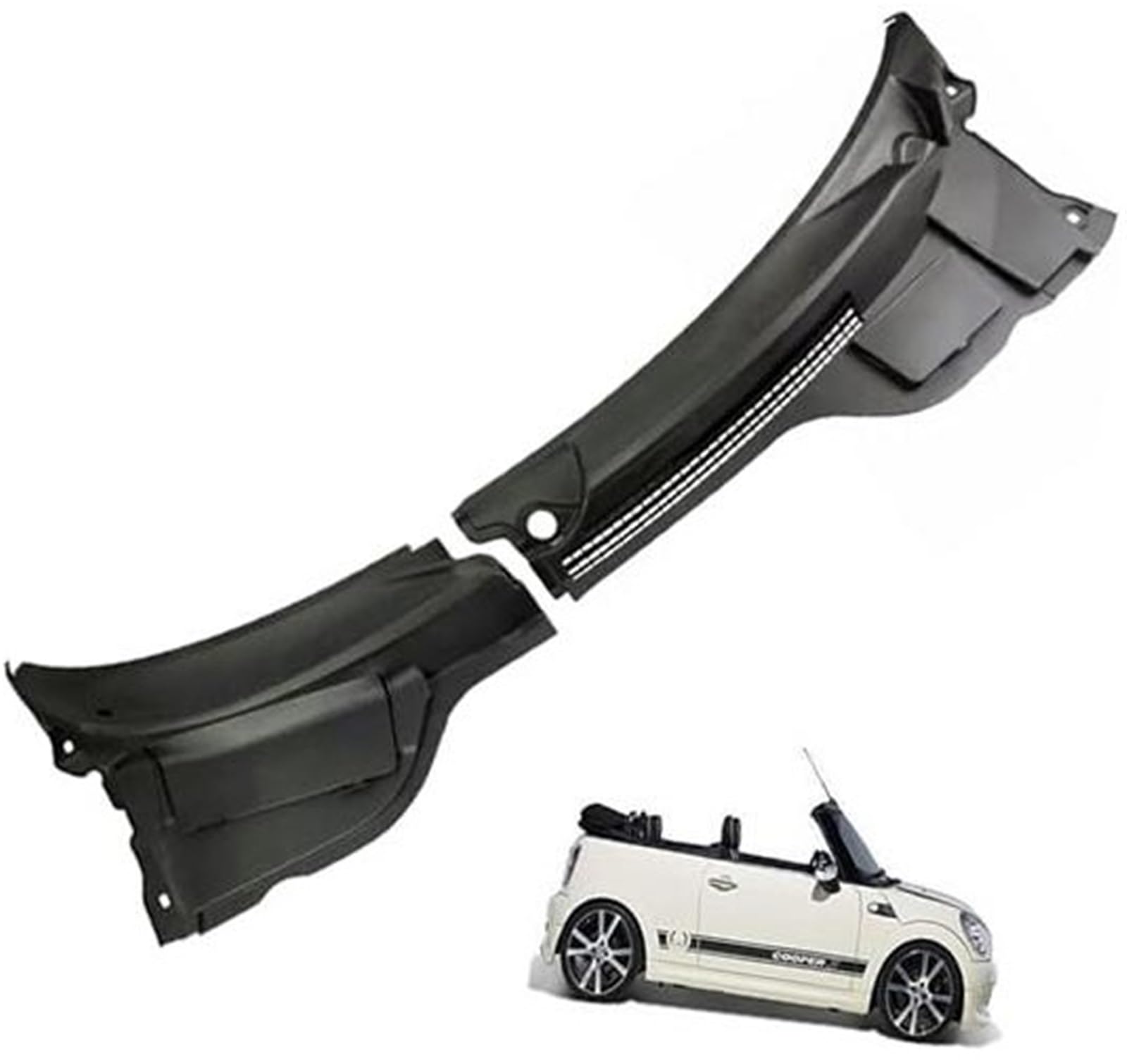 MEXWLOP Neue 2-teilige vordere Windschutzscheiben-Abdeckplatte 51132751210, kompatibel mit 2007–2015, for MINI, Cooper R57 R56 R55, Scheibenwischer-Entlüftungsgitter Auto-Scheibenwischerabdeckung MEXWLOP Neue 2-teilige vordere Windschutzscheiben-Abdeckplatte 51132751210, kompatibel mit 2007–2015, for MINI, Cooper R57 R56 R55, Scheibenwischer-Entlüftungsgitter Auto-Scheibenwischerabdeckung von MEXWLOP