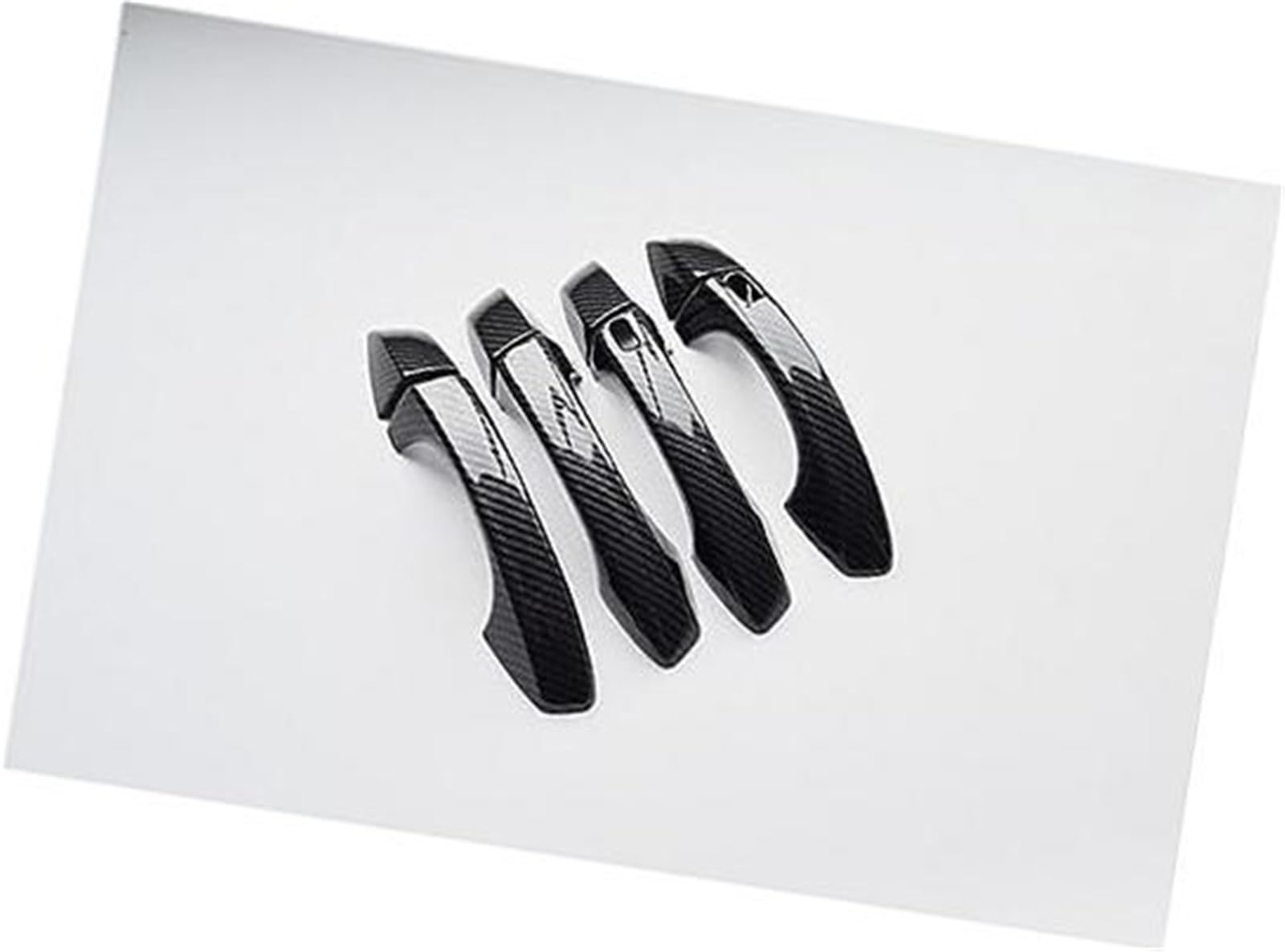 MEXWLOP Neuer Carbonfaser-Chrom-Auto-Seitentürgriff-Abdeckungs-Ordnungsaufkleber, for Seat, Arona 2017 2018 2019 2020 2021 Türgriffabdeckung aus Kohlefaser(Black Carbon 2 Buttons) von MEXWLOP
