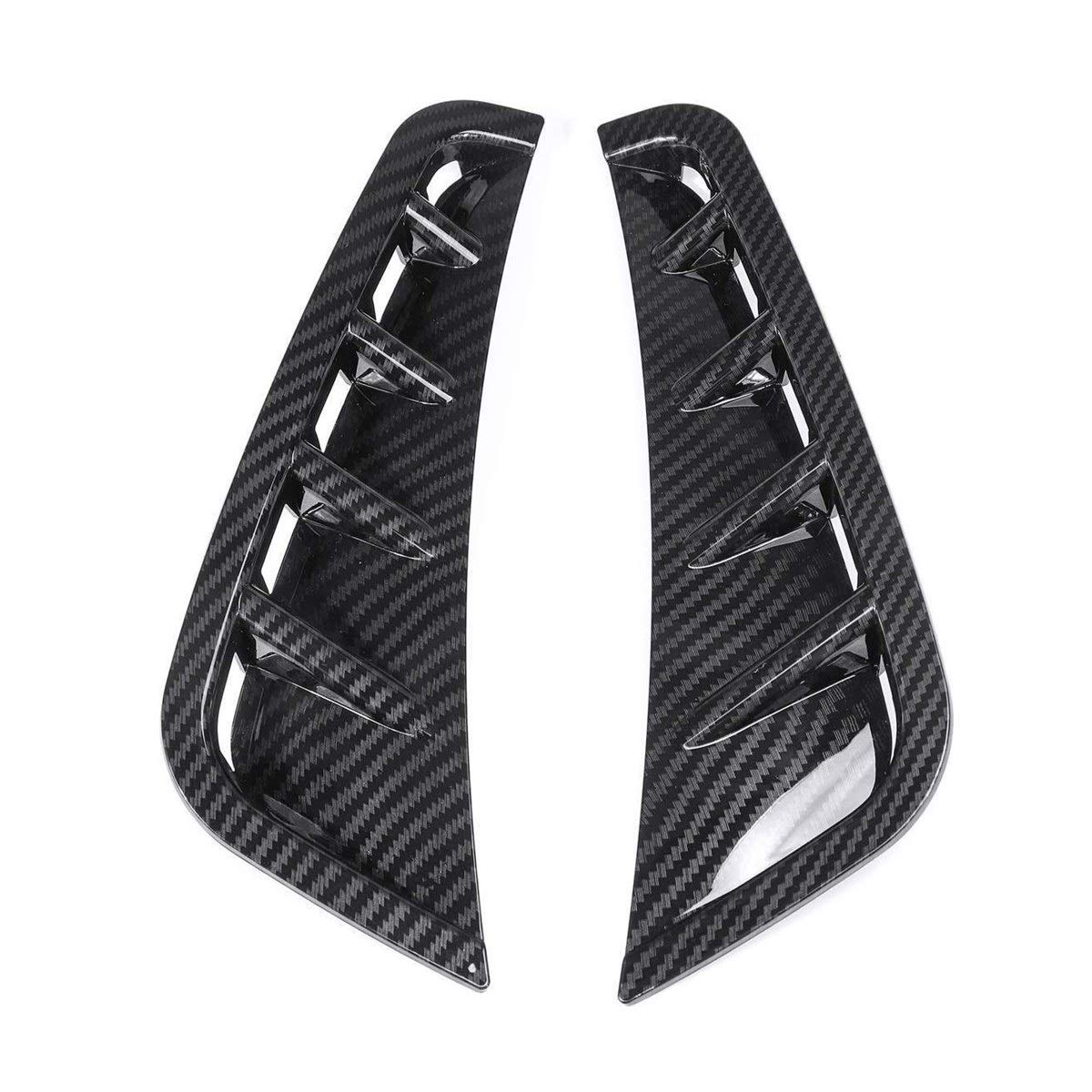 MEXWLOP Paar Canard Spoiler Splitter Frontstoßstange Seitenverkleidung, for Mercedes, C Klasse W205 C63 C180 C200 C260 C300 C180L C200L 2019+ Autospoilerverkleidung(CarbonLook) von MEXWLOP