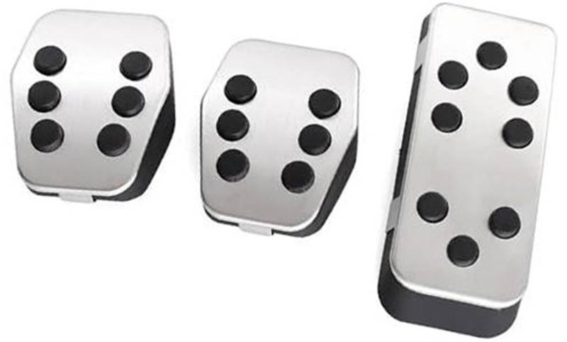 MEXWLOP Pedalauflage, for Focus 2, for Focus 3 4 MK2 MK3 MK4 Kuga RS ST 2005-2017 Kupplungs-, Gas- und Bremspedale, MT Edelstahl-Autopedalabdeckung Auto-Kupplungspedal(Black B Style 3piece) von MEXWLOP