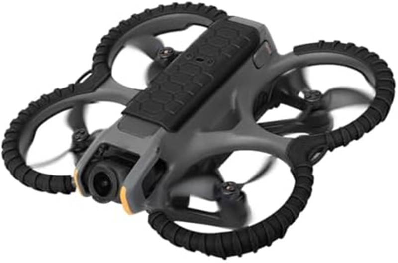MEXWLOP Propellerschutz mit Gehäuserückseite, for DJI 2, Propellerstoßstange, Antikollisions-Schutzring mit kratzfestem Rückabdeckungsschutz (Rückseite orange) Propellerschutz(Black Back Cover Black) von MEXWLOP