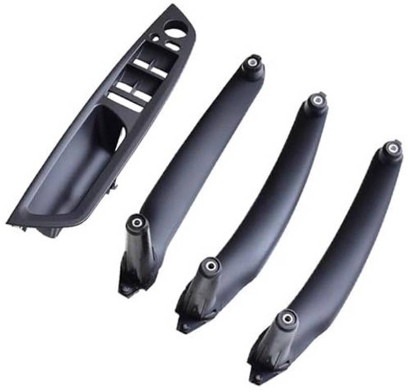 MEXWLOP Rechts Links Innentürverkleidung Griff Pull Trim Halter Auto Innenzubehör, for, E70 X5 E71 E72 X6 SAV Auto Styling 51416969401 Autotür-Zuziehgriff(Black-4pcs) von MEXWLOP