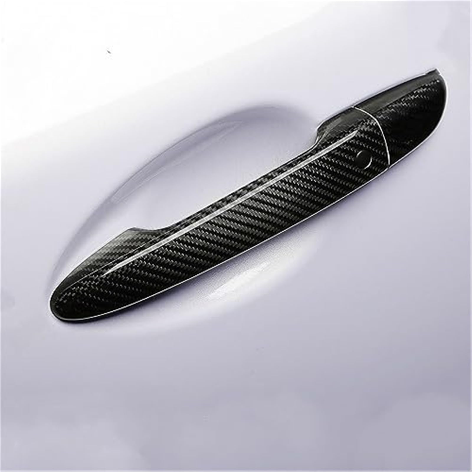MEXWLOP Rechtslenker, for Mazda, CX-9 CX9 CX 9 2016 2017 2018 2019 2020 Kohlefaser-Autotürgriffabdeckung Türgriffabdeckung aus Kohlefaser(Black 1 Keyhole 0 Button) von MEXWLOP