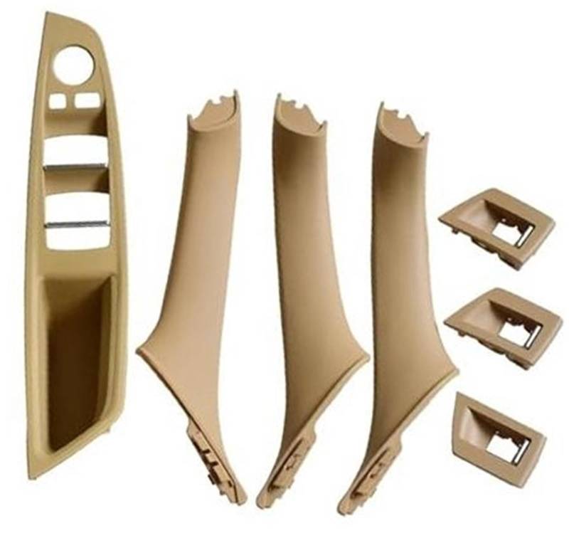 MEXWLOP Rotbraune Innentürgriff-Armlehnen-Limousinenverkleidung, for, 5 Serie F10 F11 520i 525d 535i 550i 523i 51417225853 Autotür-Zuziehgriff(Beige-7pcs) von MEXWLOP