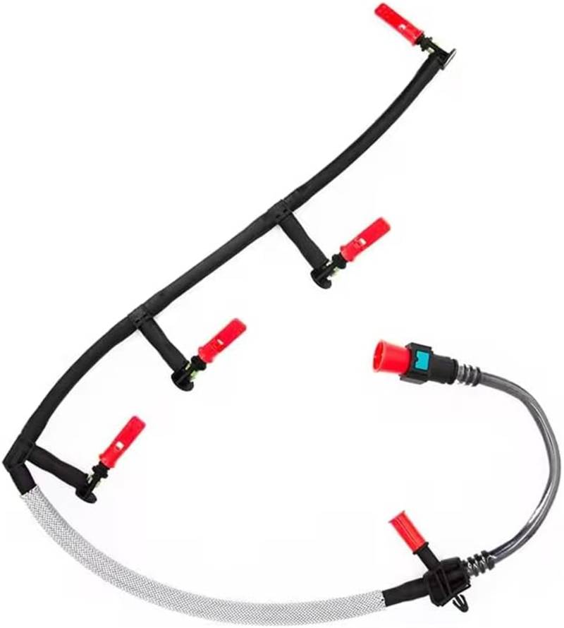 MEXWLOP Rücklaufleckrohr for Einspritzdüsen BK2Q9K022AF Rücklaufleckrohr for Einspritzdüsen Kompatibel mit Tourneo Custom Transit Boxer 2.2 HDI-Ersatz, for 9801197080 Kraftstoffrücklaufschlauch von MEXWLOP