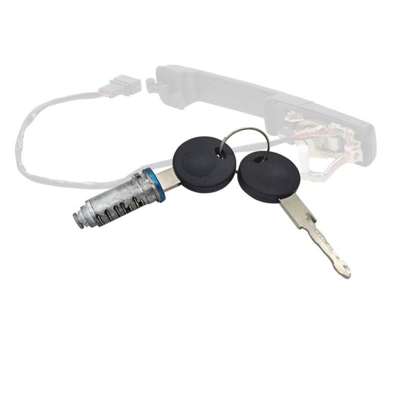 MEXWLOP Schlüssel Schließzylinder, für, for VW, für, for Passat Außentürgriff-Reparatursatz 357837205A 357837205AS 357837206A 357837206AS Gummipolster(2 Keys and 1 Lock cy) von MEXWLOP