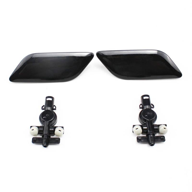 MEXWLOP Schwarze Scheinwerfer-Scheinwerfer-Waschdüsendeckelkappe mit Stecker 85045-33060 85044-33070, for, for Toyota, for Camry 09-11 Kappe für Scheinwerferwaschdüse(Pair) von MEXWLOP
