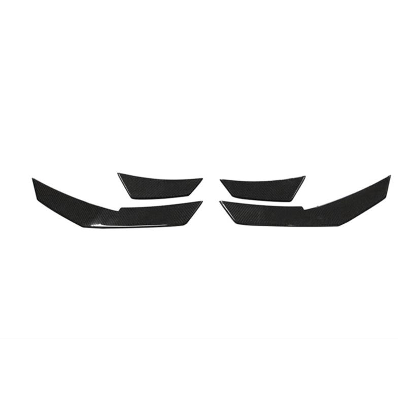 MEXWLOP Seitliche Lüftungsschlitzverkleidung for die vordere Stoßstange, for, R8 2-türiges Cabrio-Coupé 2016-2020, Carbonfaser-Auto-Splitter-Canard-Spoiler-Body-Kit Nebelscheinwerferabdeckung für die von MEXWLOP