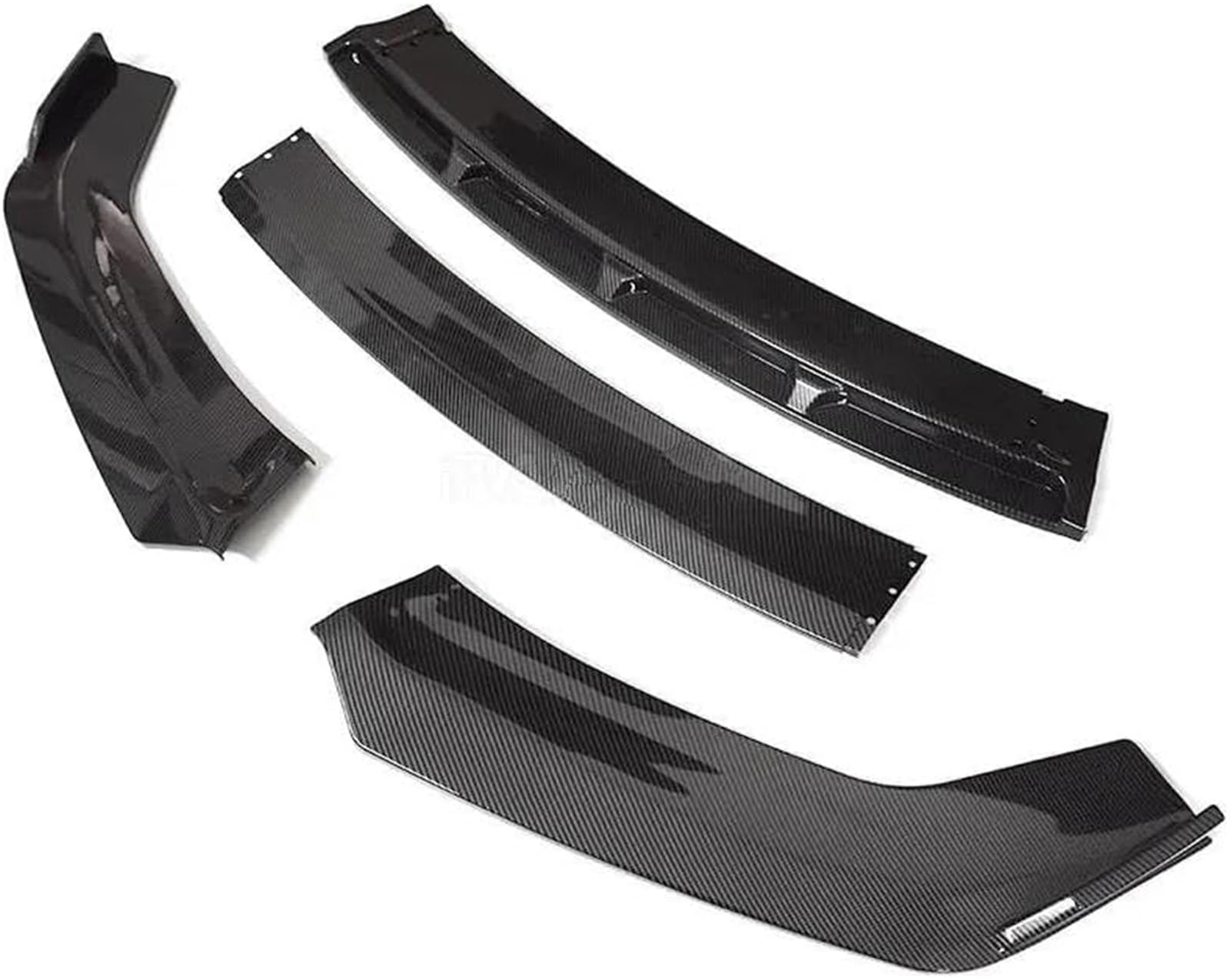 MEXWLOP Splitter, for VW, for Passat, B7 Stoßstangenspoiler 2010-2014 Frontschürzensplitter Carbon-Schutzplatte Lippe Typ D Kinnschaufel Body Kit Lippensplitter(Carbon-Oberfläche-rot) aerodynamische S von MEXWLOP