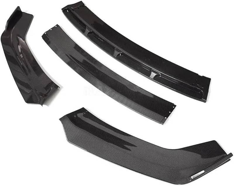 MEXWLOP Splitter, for VW, for Passat, B7 Stoßstangenspoiler 2010-2014 Frontschürzensplitter Carbon-Schutzplatte Lippe Typ D Kinnschaufel Body Kit Lippensplitter(Carbon-Oberfläche-rot) aerodynamische S von MEXWLOP