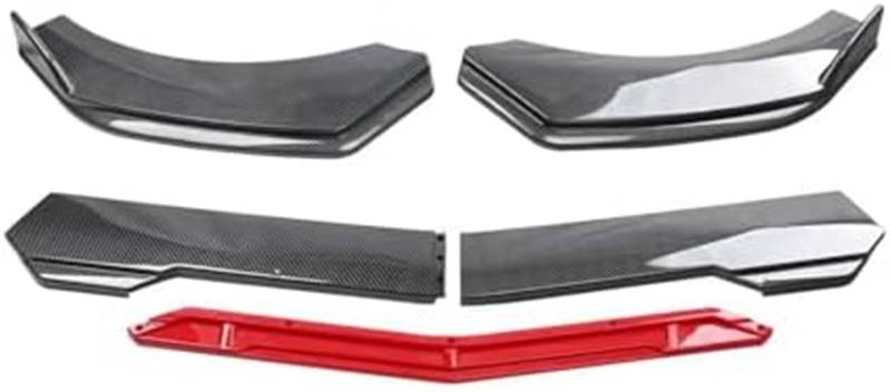 MEXWLOP Splitter Auto Frontstoßstange Kinnlippenspoiler Body Kits Splitter Rock Diffusor Schutzabdeckungen, for Fiat, 500 595, for Abarth Lip Splitter(Gloss Black) aerodynamische Stoßstangenlippe(BLAC von MEXWLOP