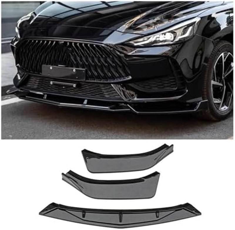 MEXWLOP Splitter Car Body Kit Zubehör Frontspoilerspoiler, for Morris Garages 5 Frontschürzensplitter, for MG, GT 5 2021-2023 Lippensplitter(Typ Y Schwarz-Rot) aerodynamische Stoßstangenlippe(BLACK Ty von MEXWLOP