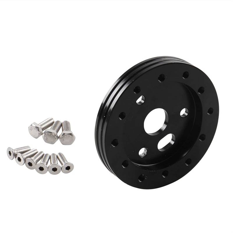 MEXWLOP Universal 0,5 in 1 in Lenkrad Zu Grant 3 Loch Hub Spacer Pad 6 Loch Adapter Auto Zubehör Auto-Lenkradnabe(0.5in-Black) von MEXWLOP