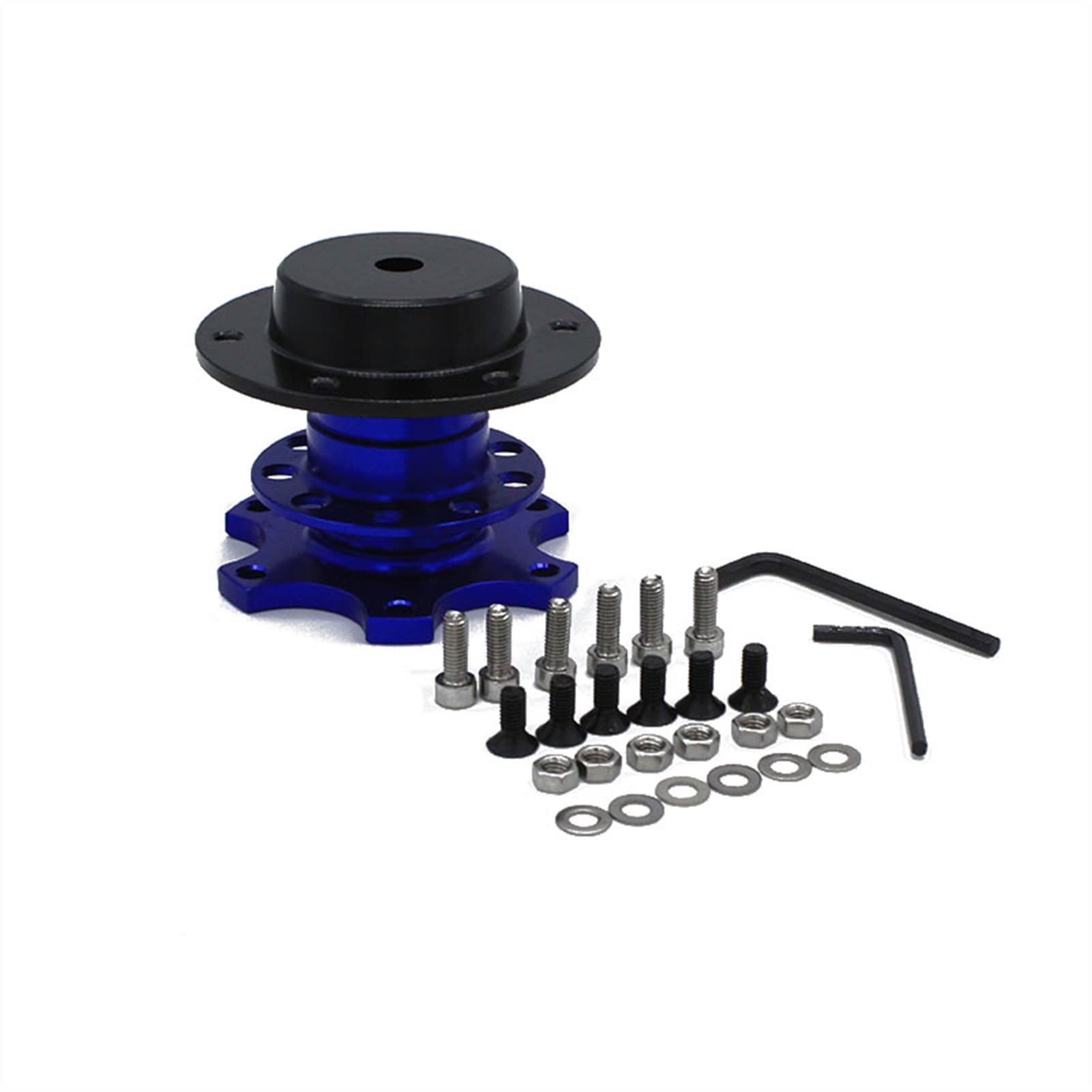 MEXWLOP Universal 6 Loch Racing Lenkrad Quick Release Hub Adapter Abnehmbare Snap Off Boss Kit Auto-Lenkradnabe MEXWLOP Universal 6 Loch Racing Lenkrad Quick Release Hub Adapter Abnehmbare Snap Off Boss Kit Auto-Lenkradnabe von MEXWLOP