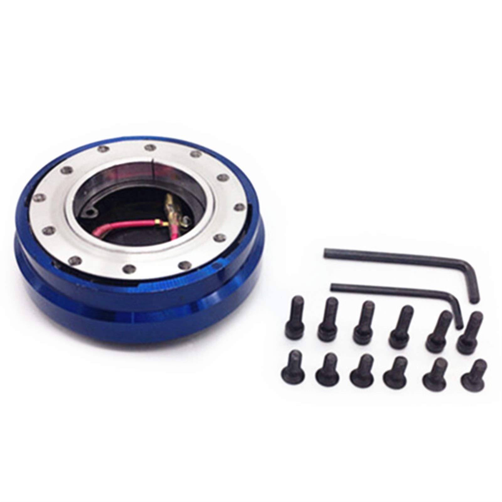 MEXWLOP Universal Auto Auto Lenkrad Ultradünne Quick Release Hub Adapter Snap Off Boss Kit Auto Zubehör Auto-Lenkradnabe(Blue) von MEXWLOP