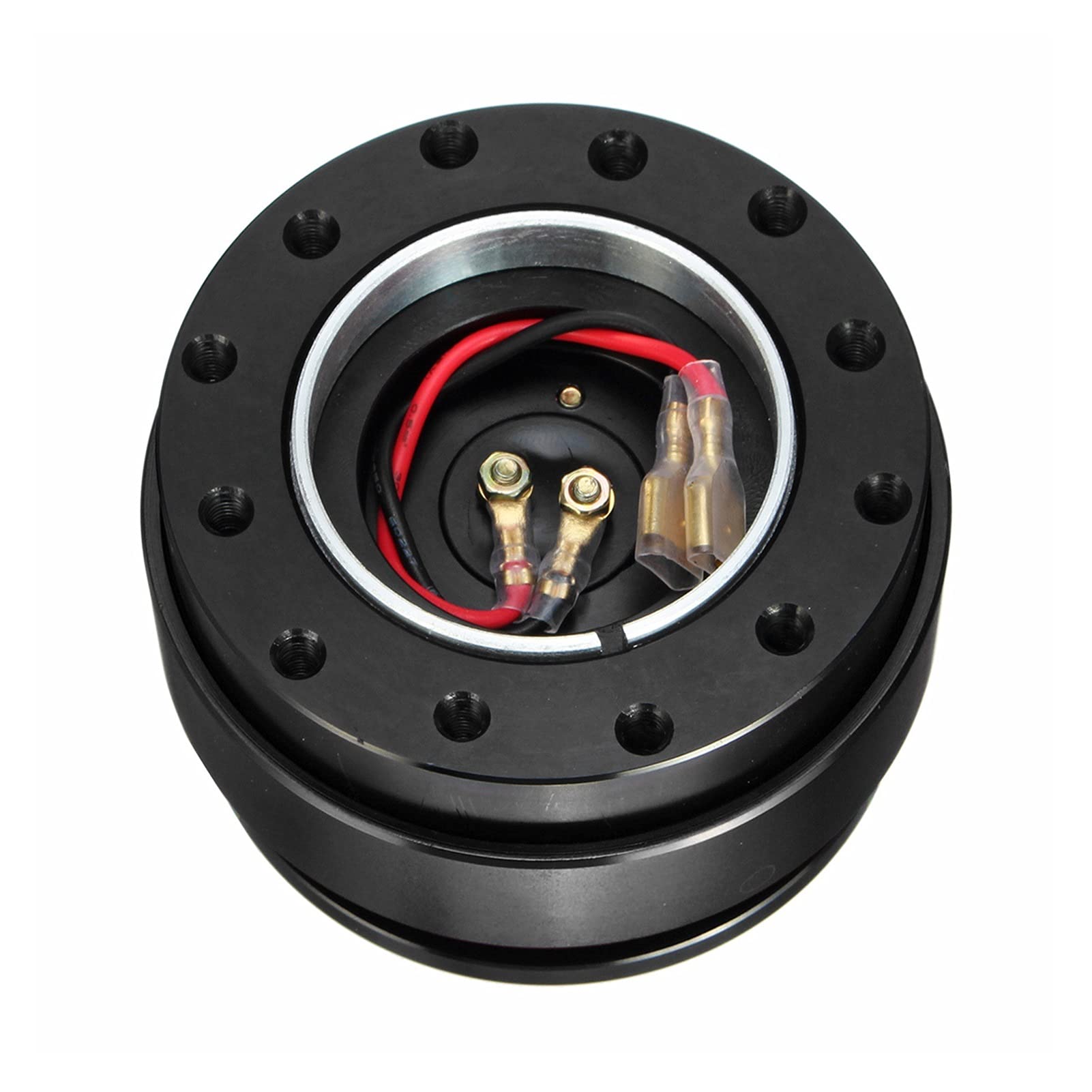 MEXWLOP Universal Auto Auto Quick Release Lenkrad Snap Off Hub Adapter Boss Kit Aluminium 6 Loch Auto-Lenkradnabe(Black) von MEXWLOP