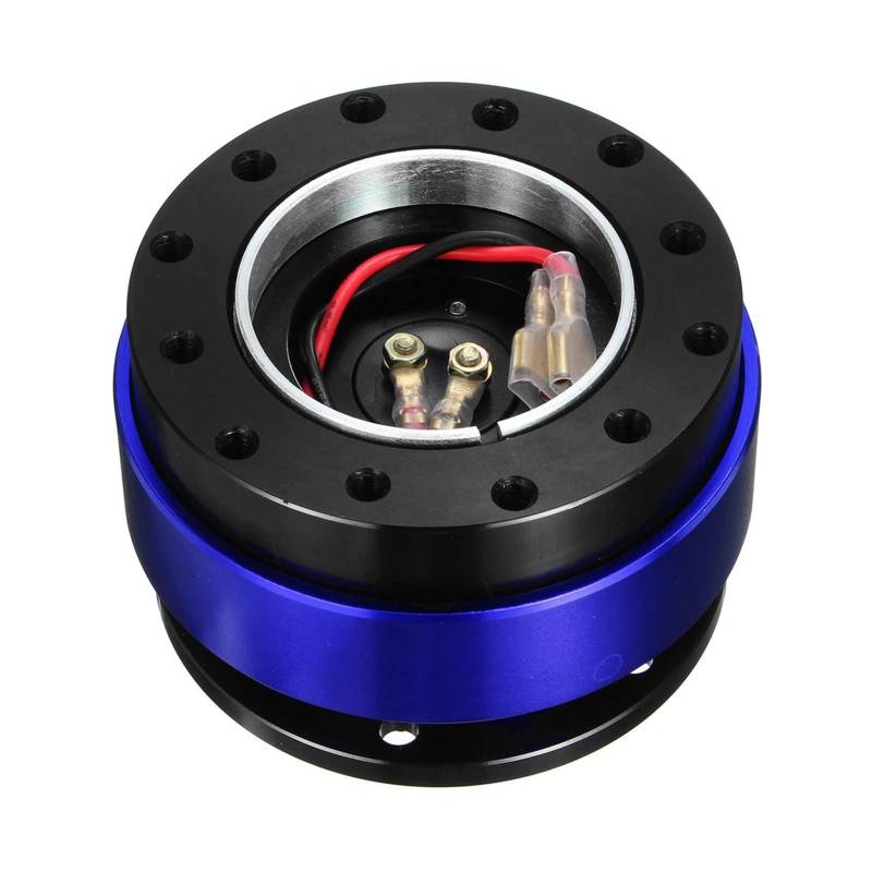 MEXWLOP Universal Auto Auto Quick Release Lenkrad Snap Off Hub Adapter Boss Kit Aluminium 6 Loch Auto-Lenkradnabe(Blue) von MEXWLOP