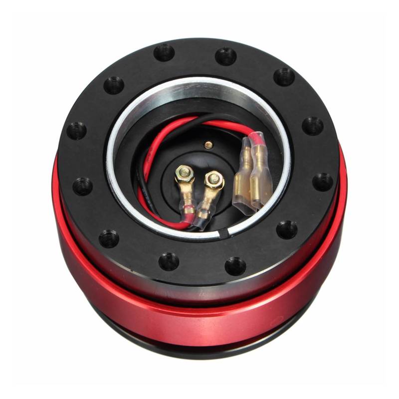 MEXWLOP Universal Auto Auto Quick Release Lenkrad Snap Off Hub Adapter Boss Kit Aluminium 6 Loch Auto-Lenkradnabe(Red) von MEXWLOP