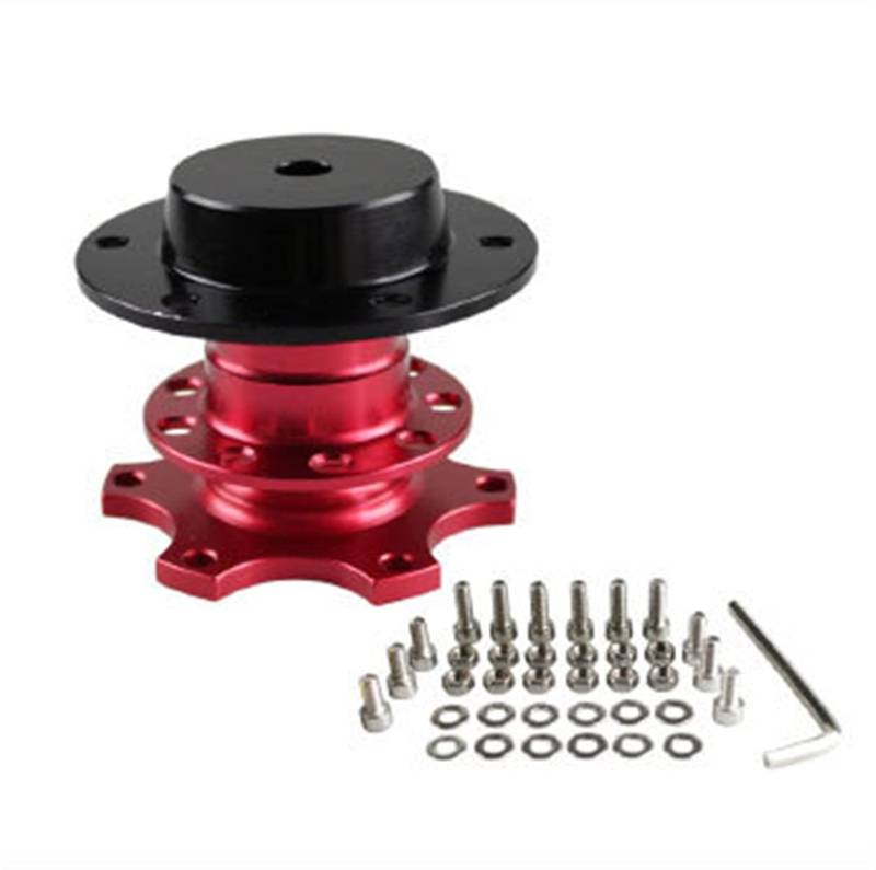 MEXWLOP Universal Lenkrad Schnellspanner Naben Boss Kit Radnabenadapter 6 Loch Lenkradnabe Auto-Lenkradnabe(Red) von MEXWLOP
