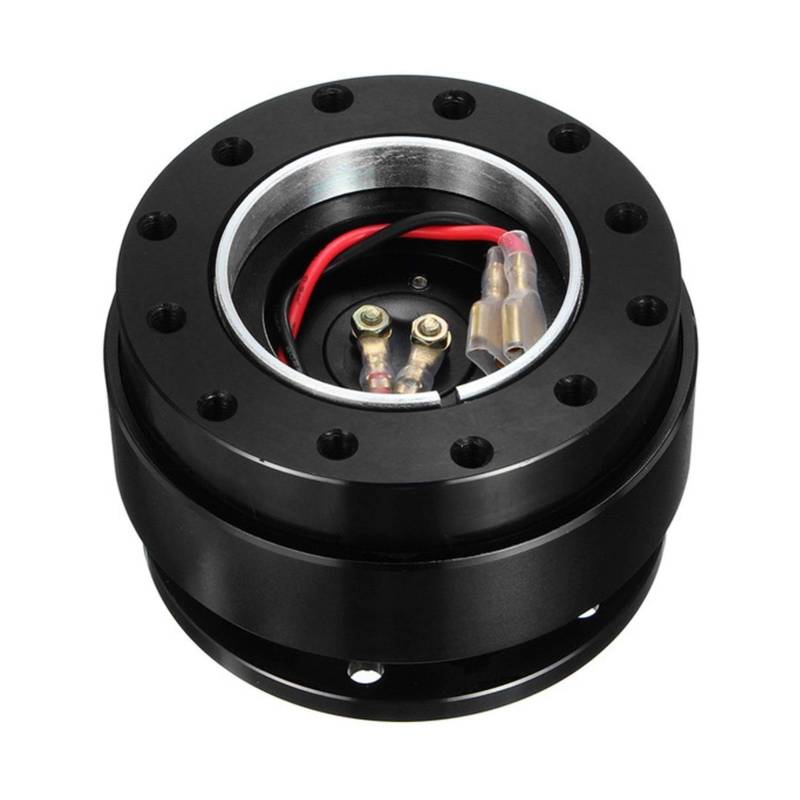 MEXWLOP Universal Lenkrad Snap Off Quick Release Hub Adapter Boss Kit 6061 T6 Bittet Aluminium Auto-Lenkradnabe(Black) von MEXWLOP