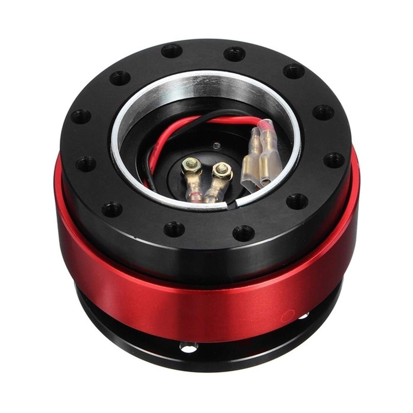 MEXWLOP Universal Lenkrad Snap Off Quick Release Hub Adapter Boss Kit 6061 T6 Bittet Aluminium Auto-Lenkradnabe(Red) von MEXWLOP