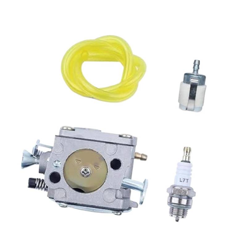 MEXWLOP Vergaser Carb W Kraftstoffleitungsfilter L7T Zündkerze, for Husqvarna, 61 268 272 272XP Kettensäge Ersatzteile Rasenmäher-Zündkerze von MEXWLOP