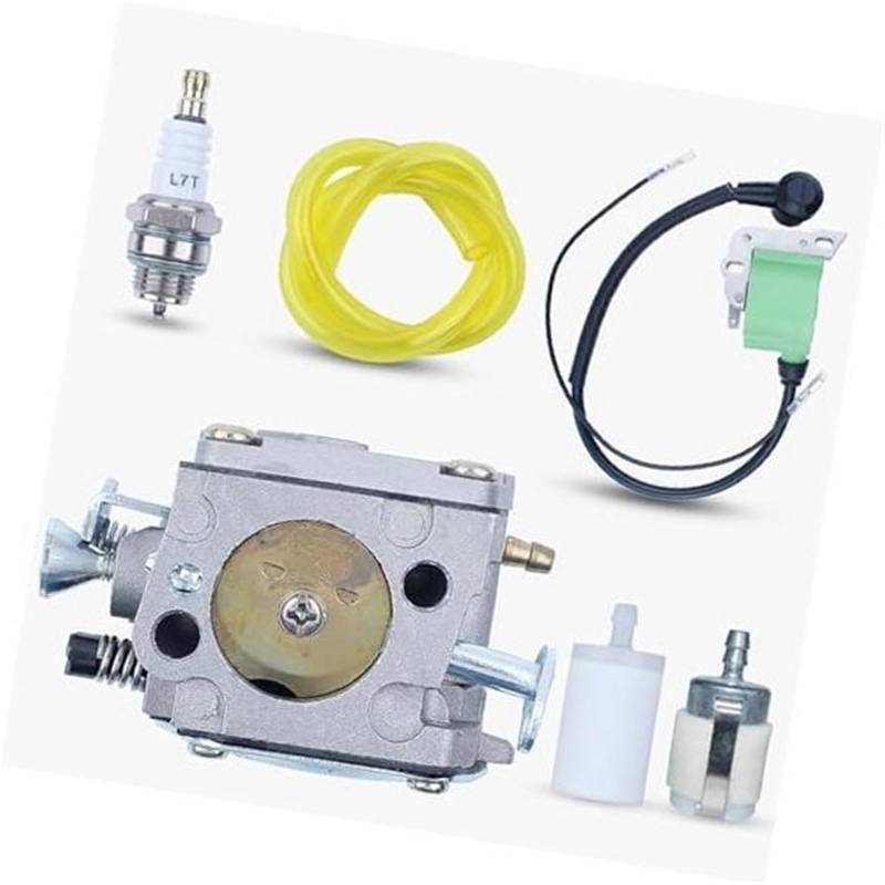 MEXWLOP Vergaser Zündspule Kraftstofffilter Leitungssatz, for Husqvarna, 268 272 272XP 61 266 Kettensäge #5032803-16 5039014-01 Zündkerze Rasenmäher-Zündkerze von MEXWLOP