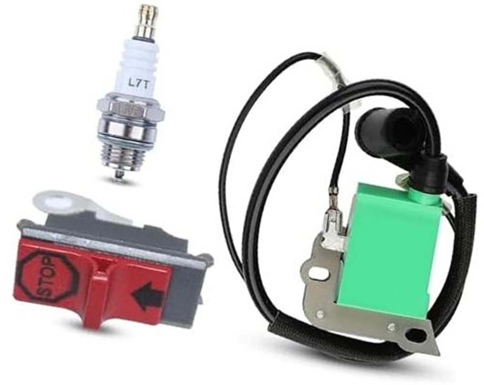 MEXWLOP Zündspule Kill Stop Schalter Zündkerze Kit, for Husqvarna, 50 51 55 268 272 266 261 262 61 254 257 Kettensäge Modul Rasenmäher-Zündkerze MEXWLOP Zündspule Kill Stop Schalter Zündkerze Kit, for Husqvarna, 50 51 55 268 272 266 261 262 61 254 257 Kettensäge Modul Rasenmäher-Zündkerze von MEXWLOP