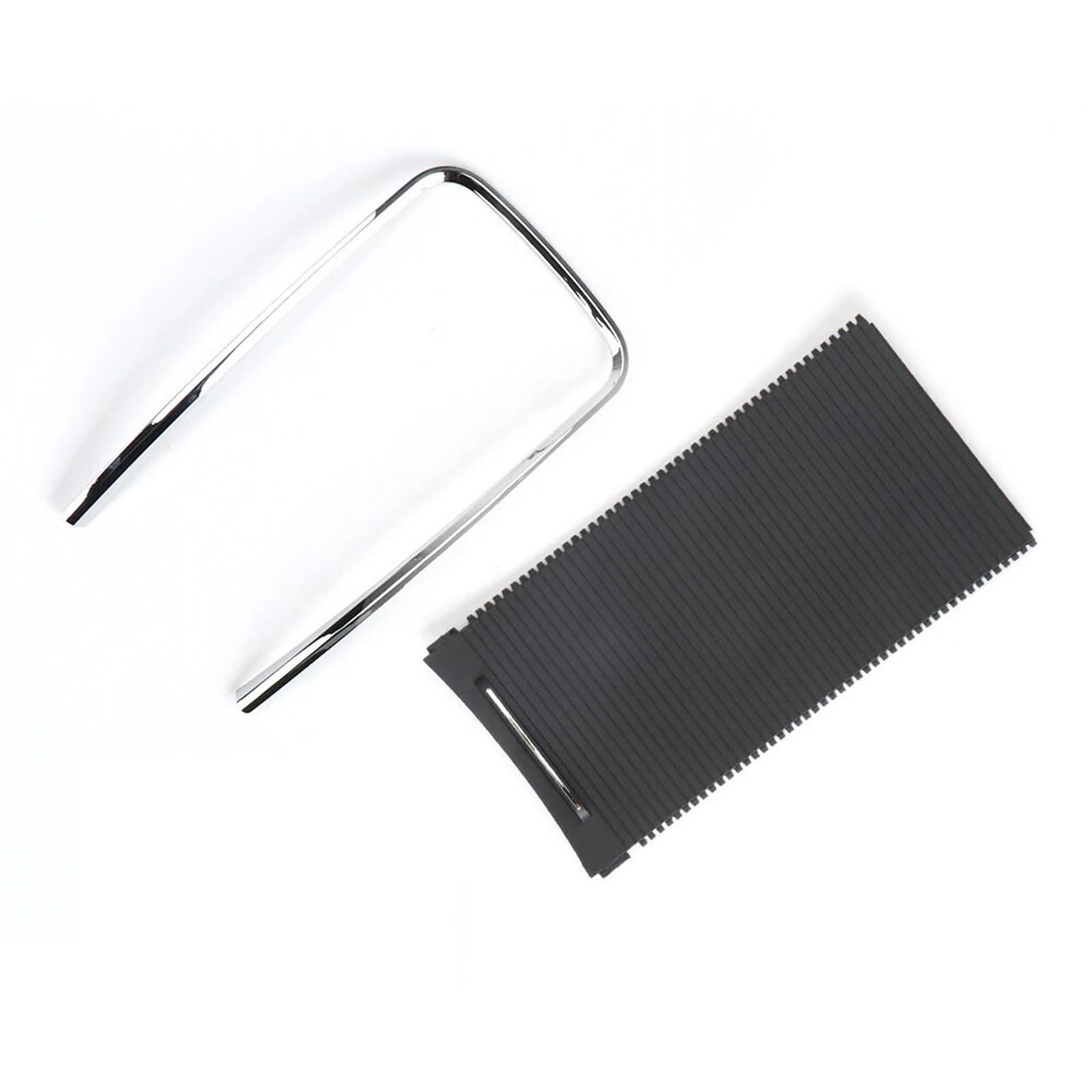 MEXWLOP for, for Buick, Lacrosse Auto Schiebeläden Tasse Halter Rollo Abdeckung Armlehne Box Lagerung Box Streifen Überzug Trim Ring 2009-2013 Schiebeabdeckung für Mittelkonsole(Set Black Sliver) von MEXWLOP